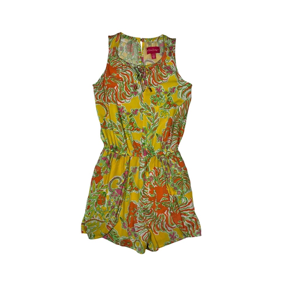 Lilly Pulitzer for Target Sleeveless Challis Romper Women's XS Paisley Floral